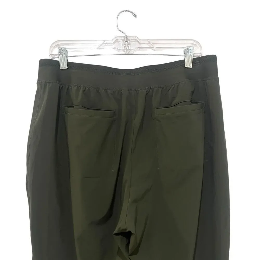 Athleta Olive Green Jogger with zip pant leg Size 14